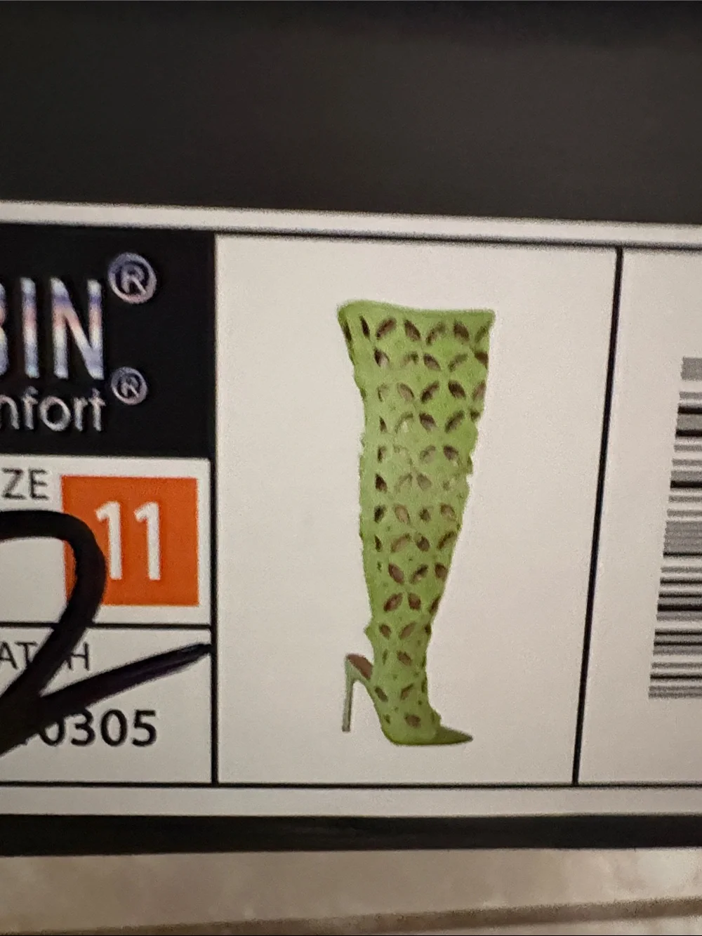 Neon Green Cutout Over-the-Knee Stiletto Boots